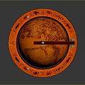 Globe Antique Globe Old Globe Retro Globe Game Item Game Props Game Equipment 3d model