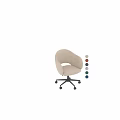 Office Desk Chair Combination With Armrest Design Multiple Colors Beige Blue Orange Green Caster Wheels