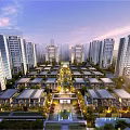 Modern Residential Area Hangzhou Xiaoshan Rongxin Residential Project Main Push and Split 3d model