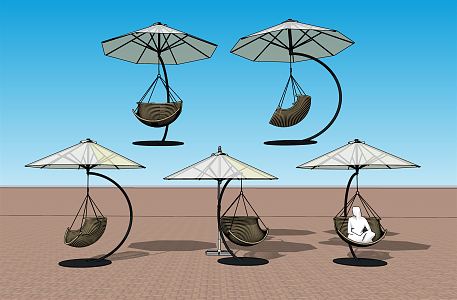 Modern Hanging Chair Courtyard Hanging Chair 3d model