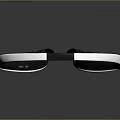 Modern Wireless Computer Neckband Speaker With Silver Black Design And Control Buttons