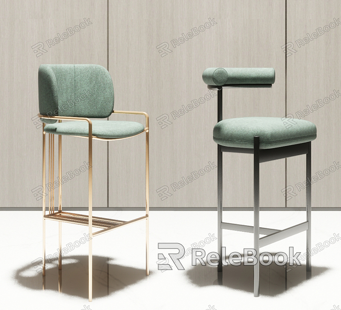 Modern Bar Chair High Bar Chair Combination model