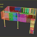 Kids Play Structure With Metal Frame Spider Web Netting Platforms Ladder And Colorful Cylinders