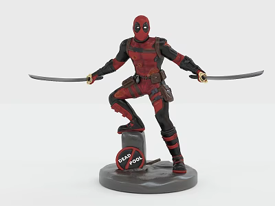 Modern game character Deadpool 3d model