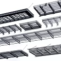 Outdoor Sunshade Awnings With Different Structural Metal Frame Designs For Outdoor Use