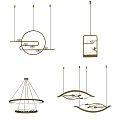 Modern Chandelier Simple Chandelier Combination 3d model
