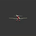 Red Biplane Passenger Aircraft With Propeller And Classic Exterior Design