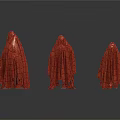 Multiple Stylish Red Cloaks With Textured Fabric For Fashion Collection