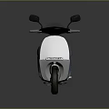 Sleek White and Gray Electric Scooter With Comfortable Seat and Handlebars