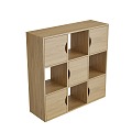 Log wind bookcase ornaments 3d model