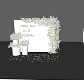 Elegant White Ceramic Vases With Fresh White Floral Blooms And Scattered Petals