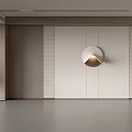 Modern Luxury Feature Wall Design With Wooden Panels Marble Accent And Round Wall Lamp