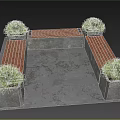 Outdoor Chair Design With Green Plants Stone Structure And Slate Floor