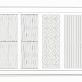 Wall board concave-convex modeling wall gypsum wallboard striped decorative board background wall 3d model
