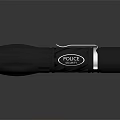 Police Black Flashlight With Modern Sleek Design And Bright LED Light