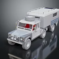 Gray Off Road Vehicle With Solar Panel Roof Rack And Red Interior