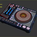 Professional DJ Mixer Featuring Turntable Digital Display Control Buttons And Knobs