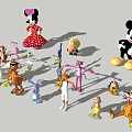 Modern Cartoon Animals 3d model