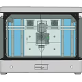 Modern Office Appliance 3D Printer With Transparent Enclosure And Internal Components 3d model