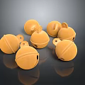 Multiple Round Yellow Decorative Bells As Household Items For Home Decoration