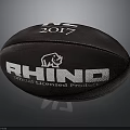 Black RHINO 2017 Rugby Ball With Official Licensed Product Logo