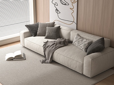 Modern double sofa model