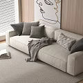 Modern double sofa 3d model