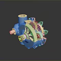 High Performance Tire Internal Structure Design With Blue Gear Components And Mechanical Parts