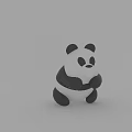 Modern toy panda 3d model