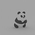 Modern toy panda 3d model