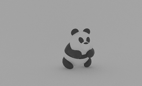 Modern toy panda 3d model