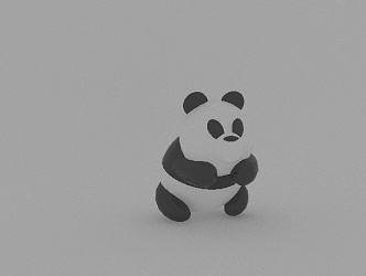 Modern toy panda 3d model