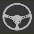 White Steering Wheel Home Accessory with Modern Design Smooth Surface and Comfortable Grip 3d model