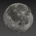 Highly Detailed 3D Render of Moon Surface with Craters and Textures
