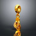 Gold Decorative Pendant Accessory With Circular Design For Daily Life