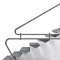 Minimalist Indoor Staircase Design With Sleek Metal Handrail And Smooth Steps For Modern Home