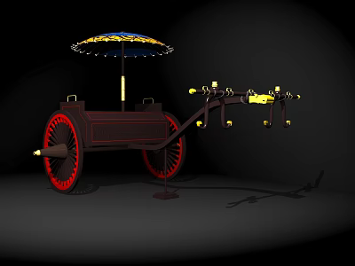 Carriage of Han Dynasty 3d model