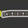 Laptop Charging Station With Multiple USB Ports And Modern Yellow White Design