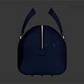 Fashionable Blue Handbag With Double Handles And Metal Buckles For Everyday Use