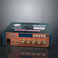 Roadstar BT 215 Computer Audio Amplifier With Knobs Antenna And Interface Ports Black Orange Design