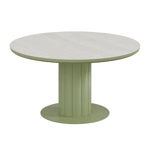 Modern Outdoor Patio Terrace Rock Slab Marble Hole Round Table Metal Round Table 3d model