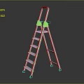 Silver Aluminum Step Ladder With Non Slip Feet And Modern Design