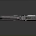 Vintage Metallic Revolver with Light Colored Grip and Classic Design on Dark Reflective Surface