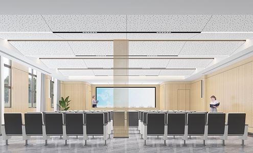 Modern Conference Room Report Hall Multi-function Room 3d model