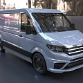 Silver Modern Van With Streamlined Exterior Design Tinted Windows And Alloy Wheels 3d model