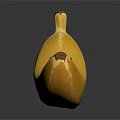 Fresh Ripe Banana With Cute Smiley Face Design On Yellow Peel