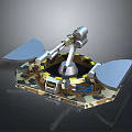 Turret Turntable Railgun Sci-fi Tower Defense Game Tower Defense Sci-fi Turret Game Turret Game Battery 3d model