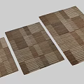 Square Rugs in Woven Pattern with Neutral Tones and Different Sizes for Living Space