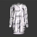 Light Purple Long Sleeve Top With Black Letter Print Stylish Modern Casual Fashion Design