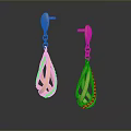 Gold Teardrop Earrings With Diamond Accents And Elegant Gold Chain Design